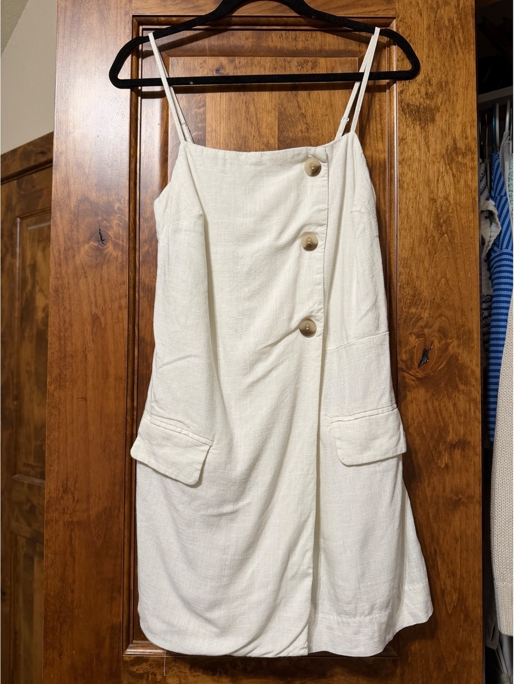 Linen Faux Wrap Romper